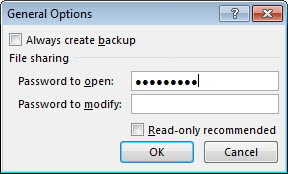 password protect excel 2010 from modifying