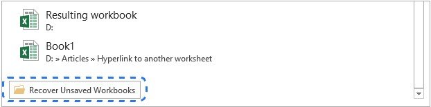 how to restore a unsaved excel file