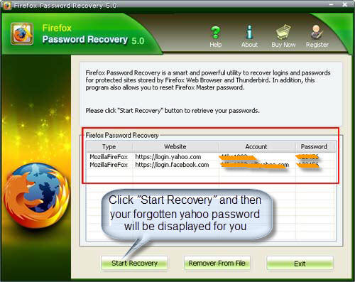 firefox password recovery