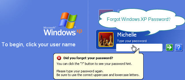 forgot windows xp password