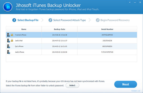 jihosoft itunes recovery app