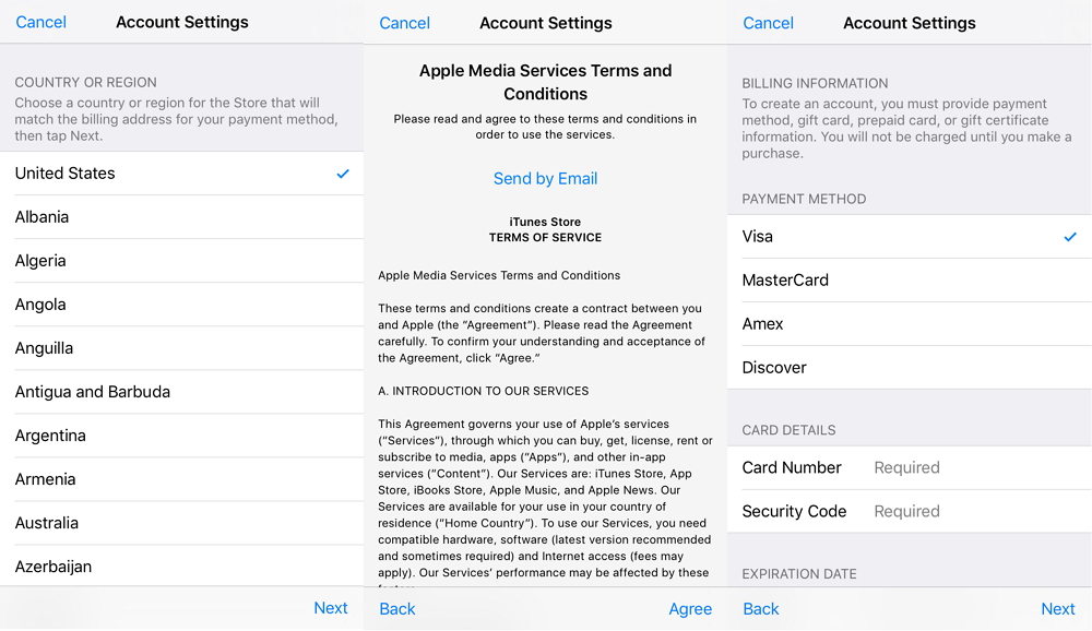 change itunes store country without credit card