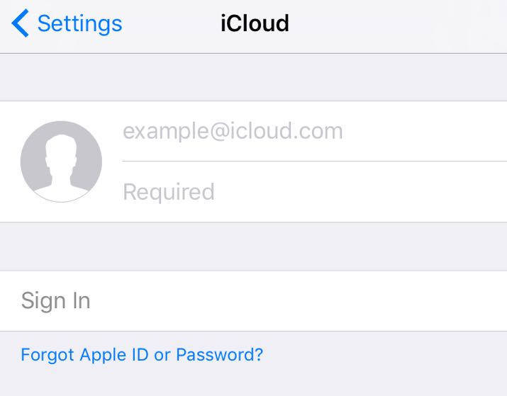 sign in icloud