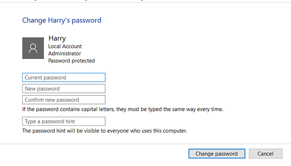 set new password