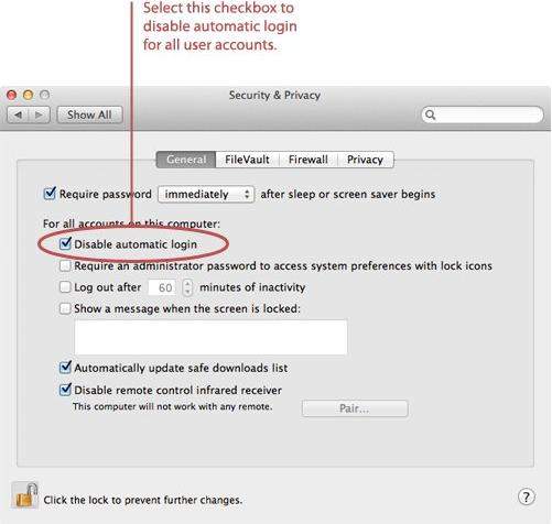 password protect mac