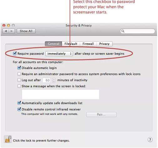 password protect your mac