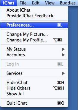 change password on ichat