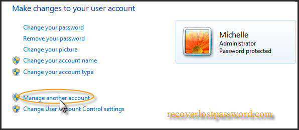 Manage another account