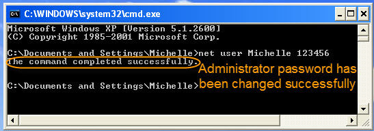 net user username password