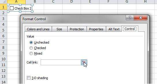 how to add checkbox to excel spreadsheet