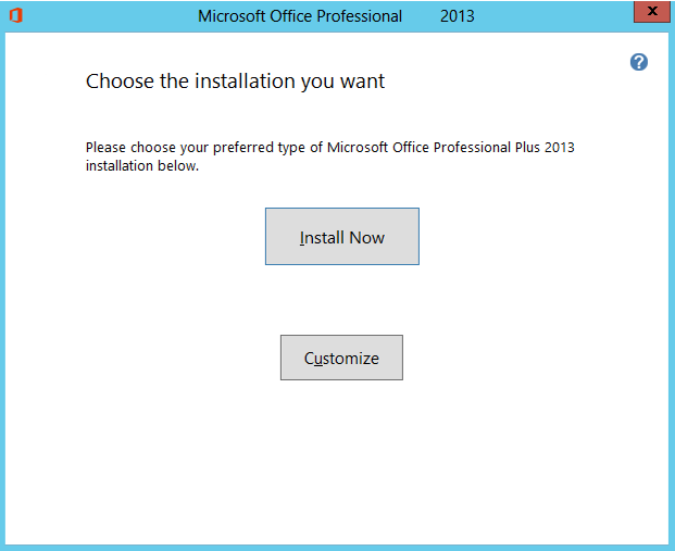 choose installation