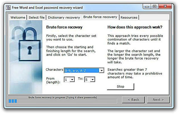 Free Word and Excel Password Recovery Wizard app