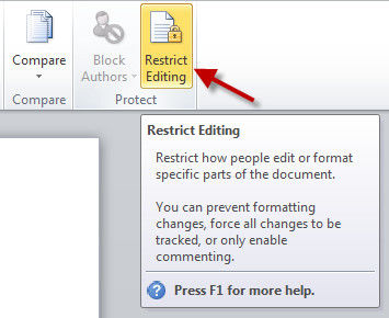 restrict editing