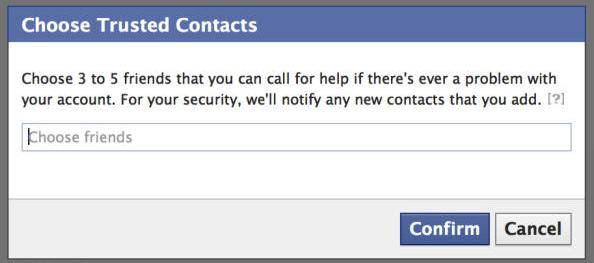 use facebook trusted contacts to recover password