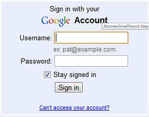 how to recover gmail password with a secondary address