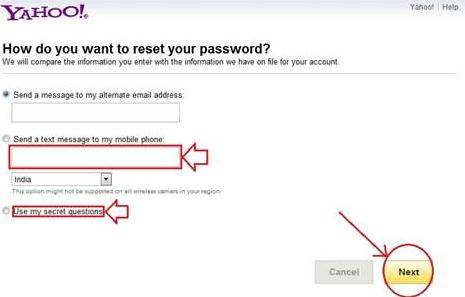 forgot yahoo password and security question and alternate email