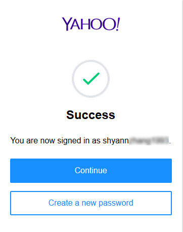 yahoo password reset