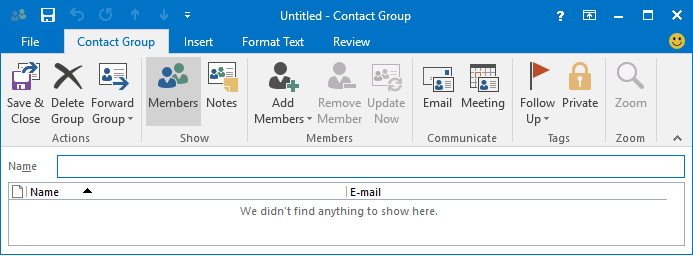 create contact group in 2013