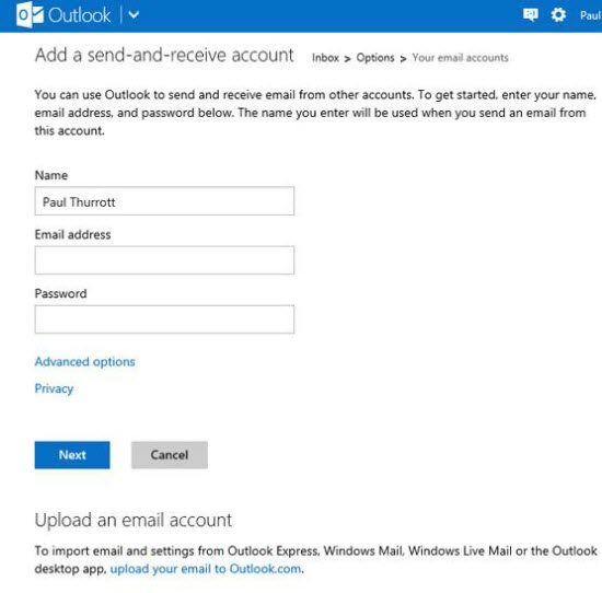 send email from other addresses in outlook.com