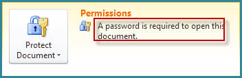 word 2010 password protected