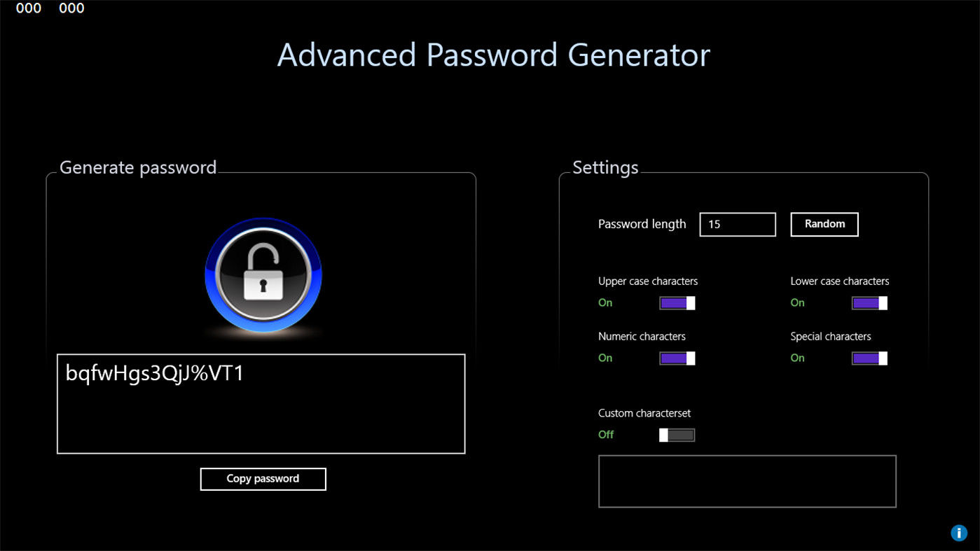 advanced password generator