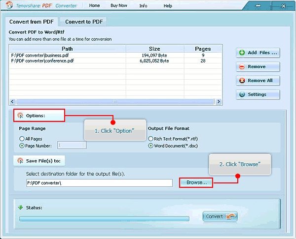 specify output format