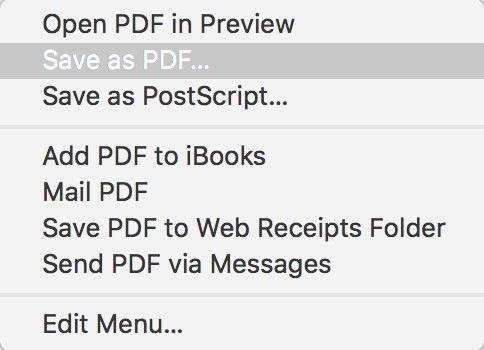 save as pdf