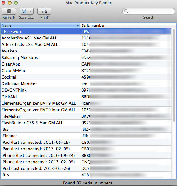 mac product key finder