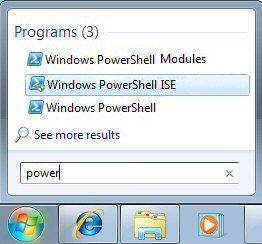 Windows 7 Search PowerShell