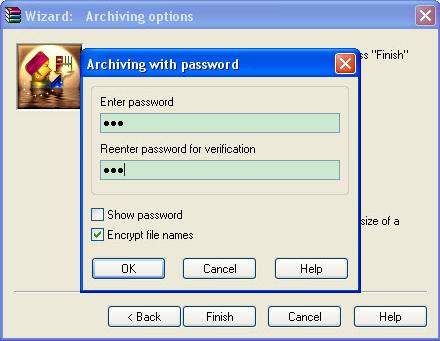 how to encrypt rar file