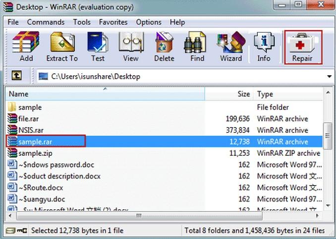fix corrupted archive .rar .zip file