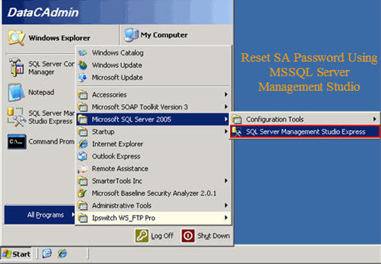 Reset SA Password Using SQL Server Management Studio