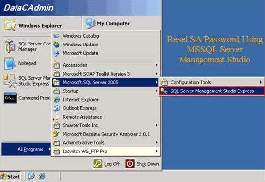 sql express 2008 forgot sa password