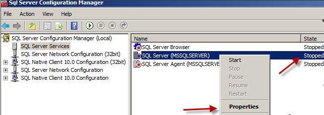 How to remove password in SQL Server 2005