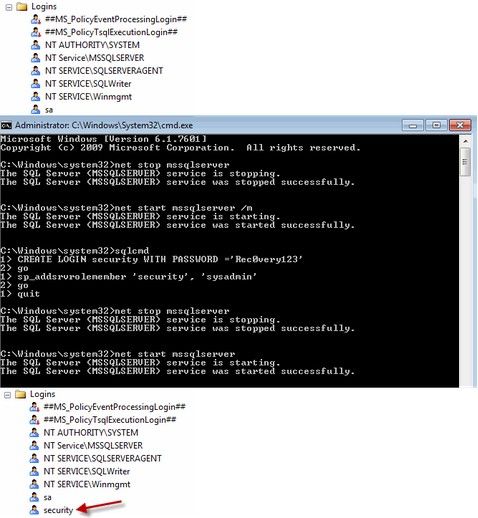 sql server 2014 password recovery