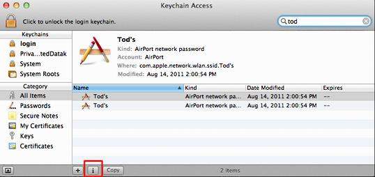 how to show password on mac wifi