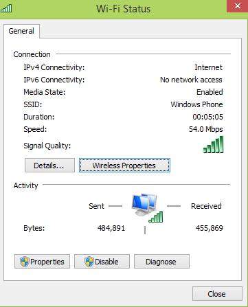 change the password of wireless network in windows 8