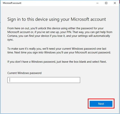  local password in Windows 10