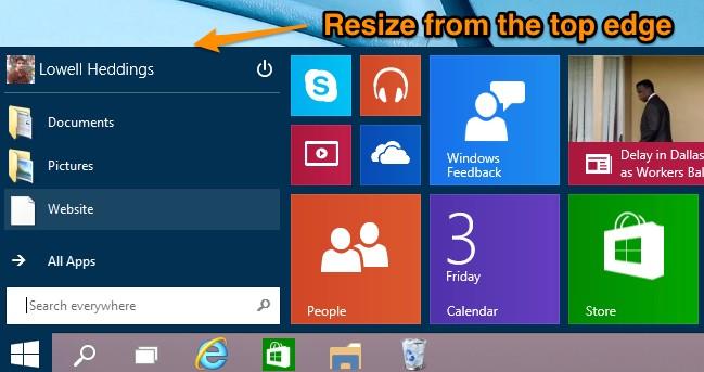 how to customize the start menu in windows 10