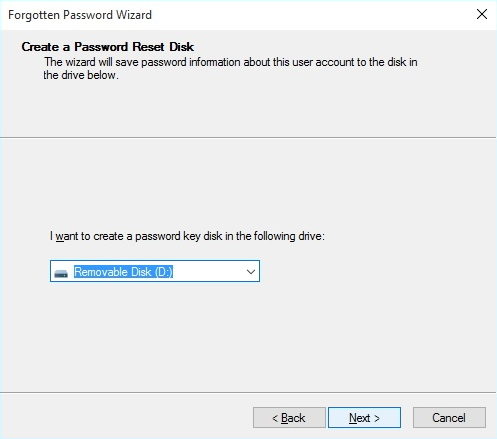 make a windows 10 password recovery usb