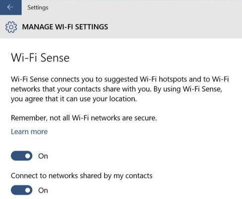 how to stop windows 10 from sharing wifi password