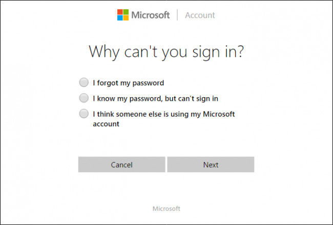 why can’t you sign in