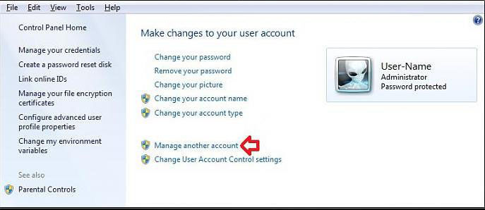 how to change a user account type in windows 7