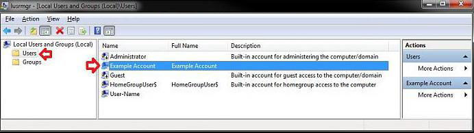 enable and disable a user account in windows 7