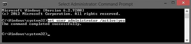 enable the built-in administrator account in windows 8.1