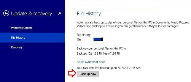 how to back up data with file history in windows 8.1