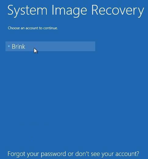 how to use system image recovery on windows 8