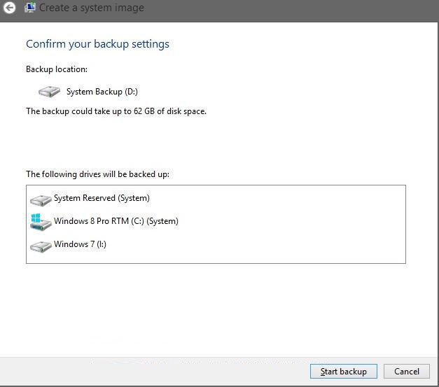 how to set up system image in windows 8.1