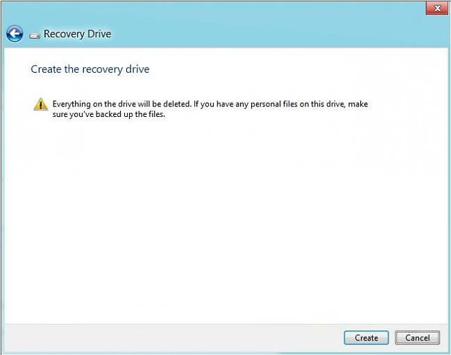 how to create a usb recovery drive in windows 8.1