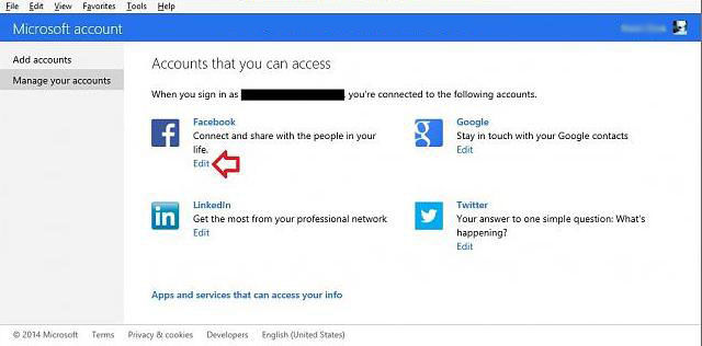 how to add or remove web service account in your microsoft account